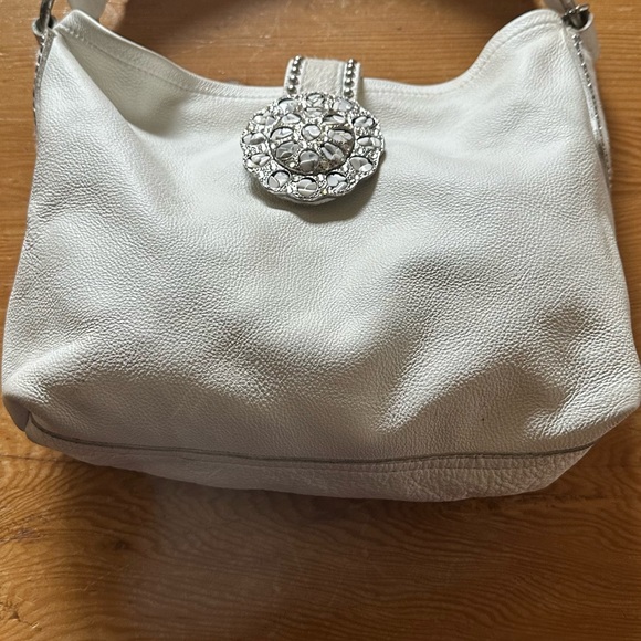 Leatherock Handbags - White leather handbag by Leather Rock U.S.A.